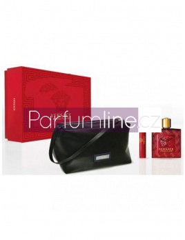 Versace Eros Flame, parfumovaná voda 100 ml + parfumovaná voda 10 ml + kozmetická taška