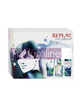 Replay your fragrance! for Him, Edt 30ml + 50ml sprchovy gel + 50ml deodorant