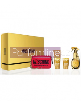 Moschino Gold Fresh Couture SET: Parfémovaná voda 100ml + Tělové mléko 100ml + Sprchovací gél 100ml + Peňaženka