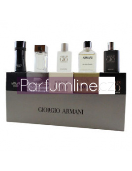 Giorgio Armani Mini SET: Armani Black Code 4ml EDT + Diamonds for Men 4ml EDT + Acqua di Gio 5ml EDT + Eau pour Homme 7ml EDT + Acqua di Gio Profumo 5ml EDP