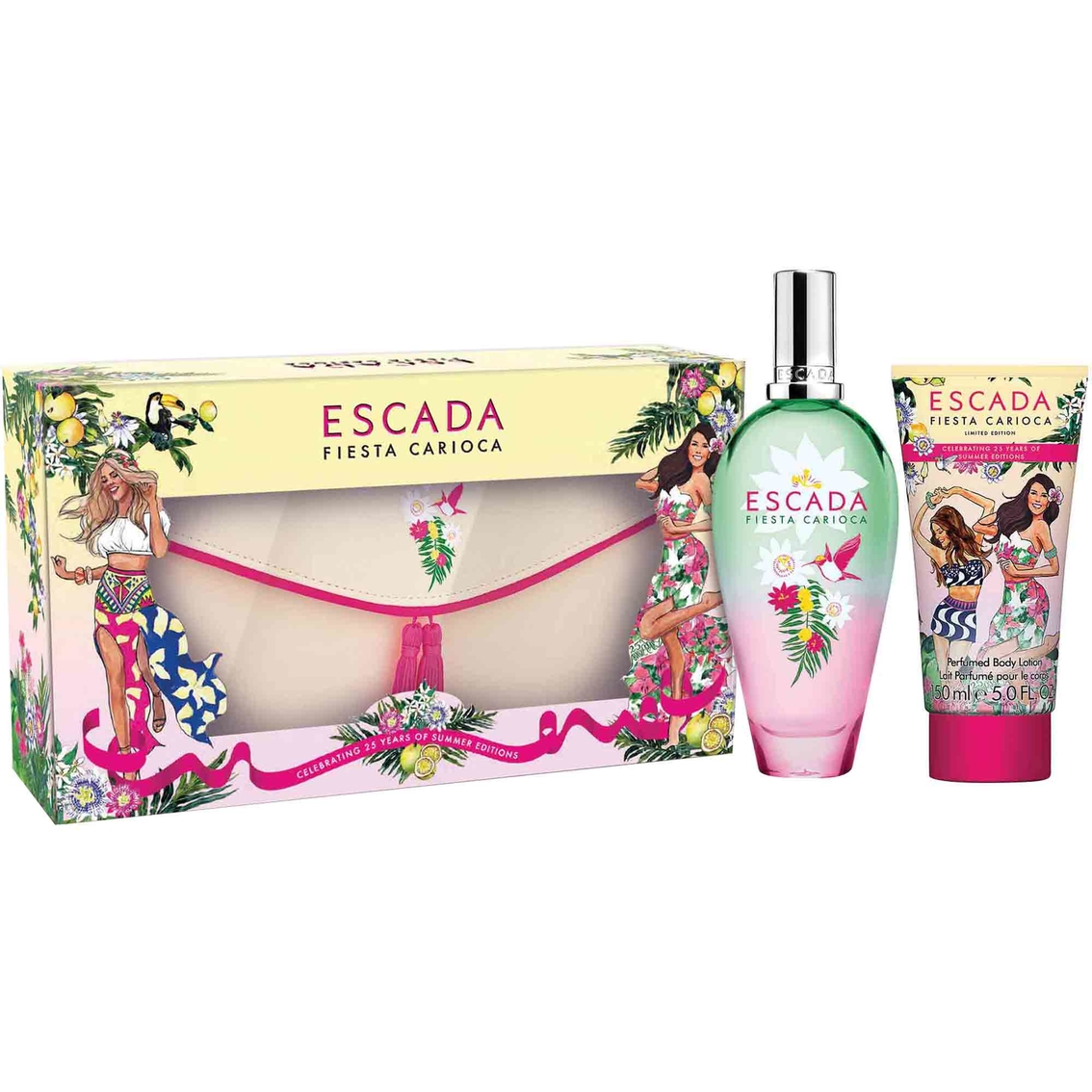 Escada Fiesta Carioca SET: Toaletní voda 50ml + Telové mlieko 50ml + Kozmetická taška