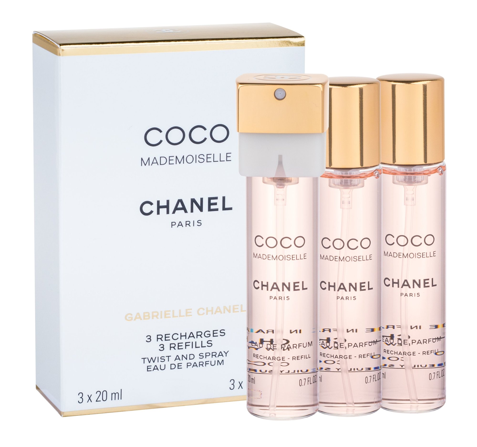 Chanel Coco Mademoiselle, Parfumovaná voda 3x20ml, Náplň