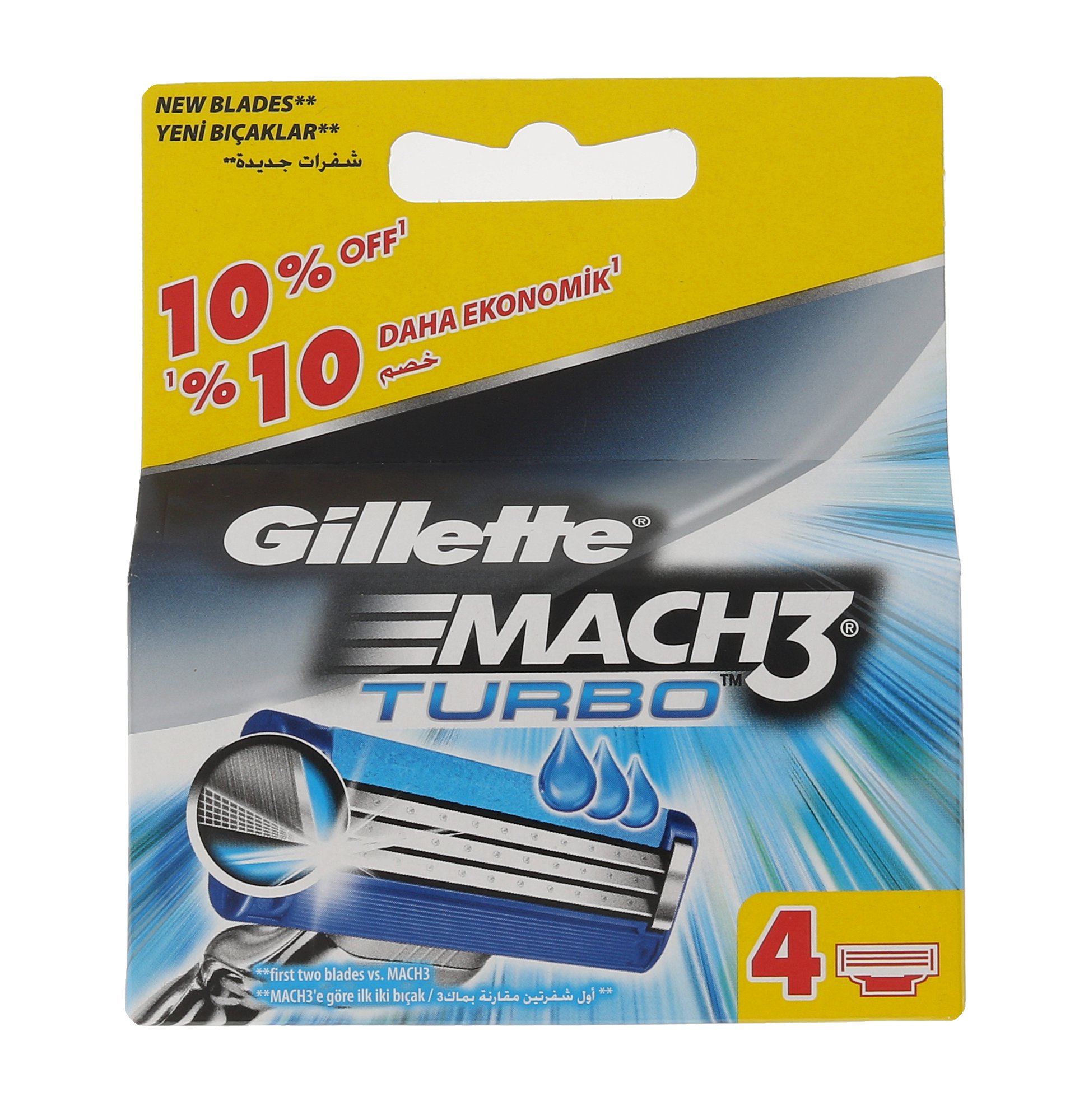 Gillette Mach3 Turbo, Náhradné ostrie 4ks